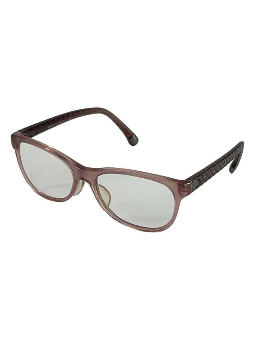 Chanel Ice Quilt CC Logo Wellington Eyewear 54 16 Bordeaux